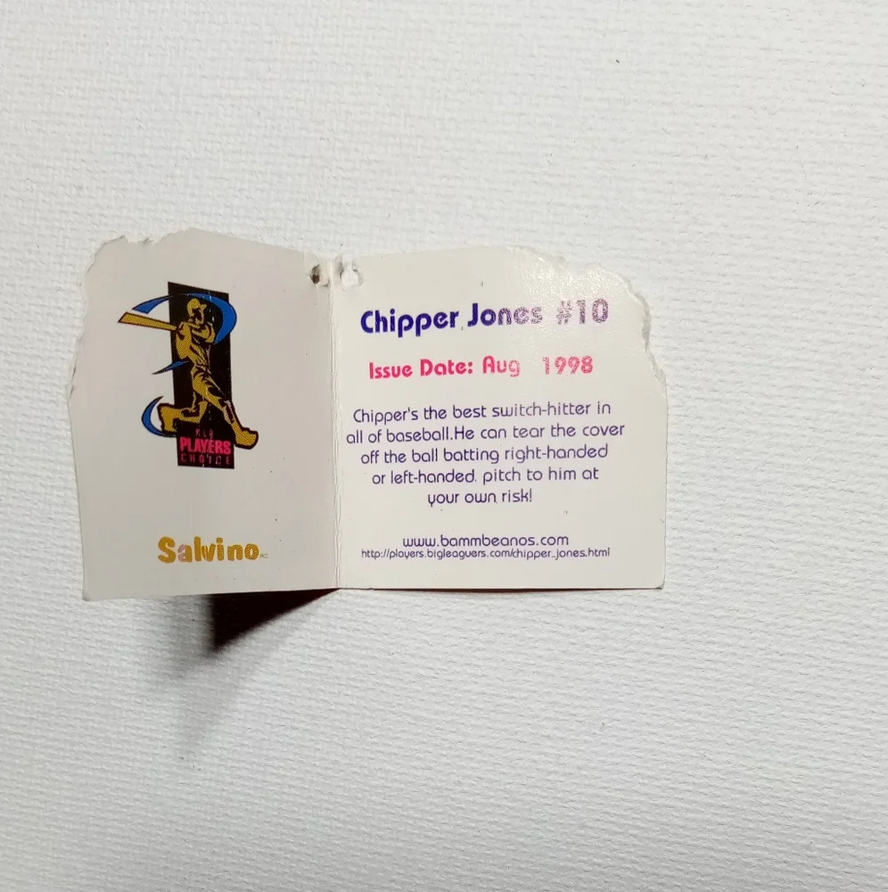 1998 Salvino's Bammers #10 Chipper Jones #42 Mo Vaughn Beanie Bears - Picture 5 of 12